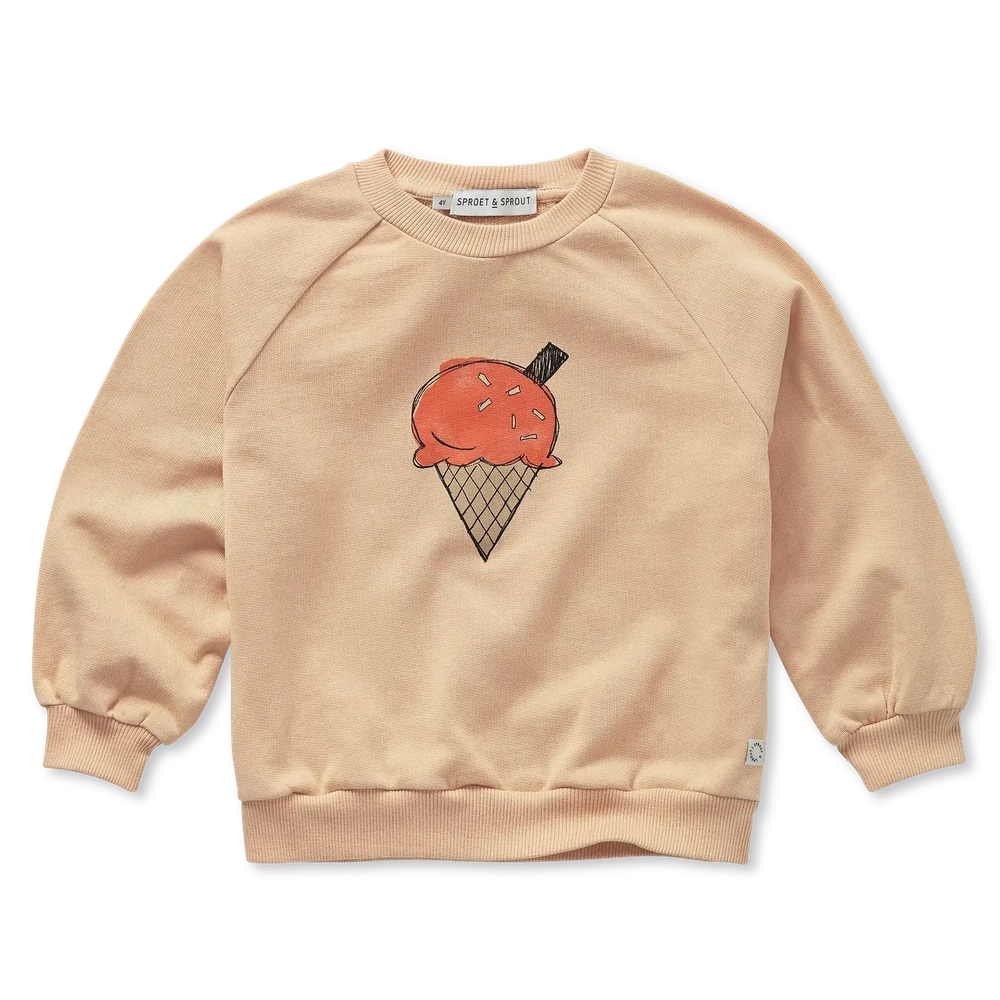 Sweatshirt raglan Sproet en Sprout, sable crème glacée