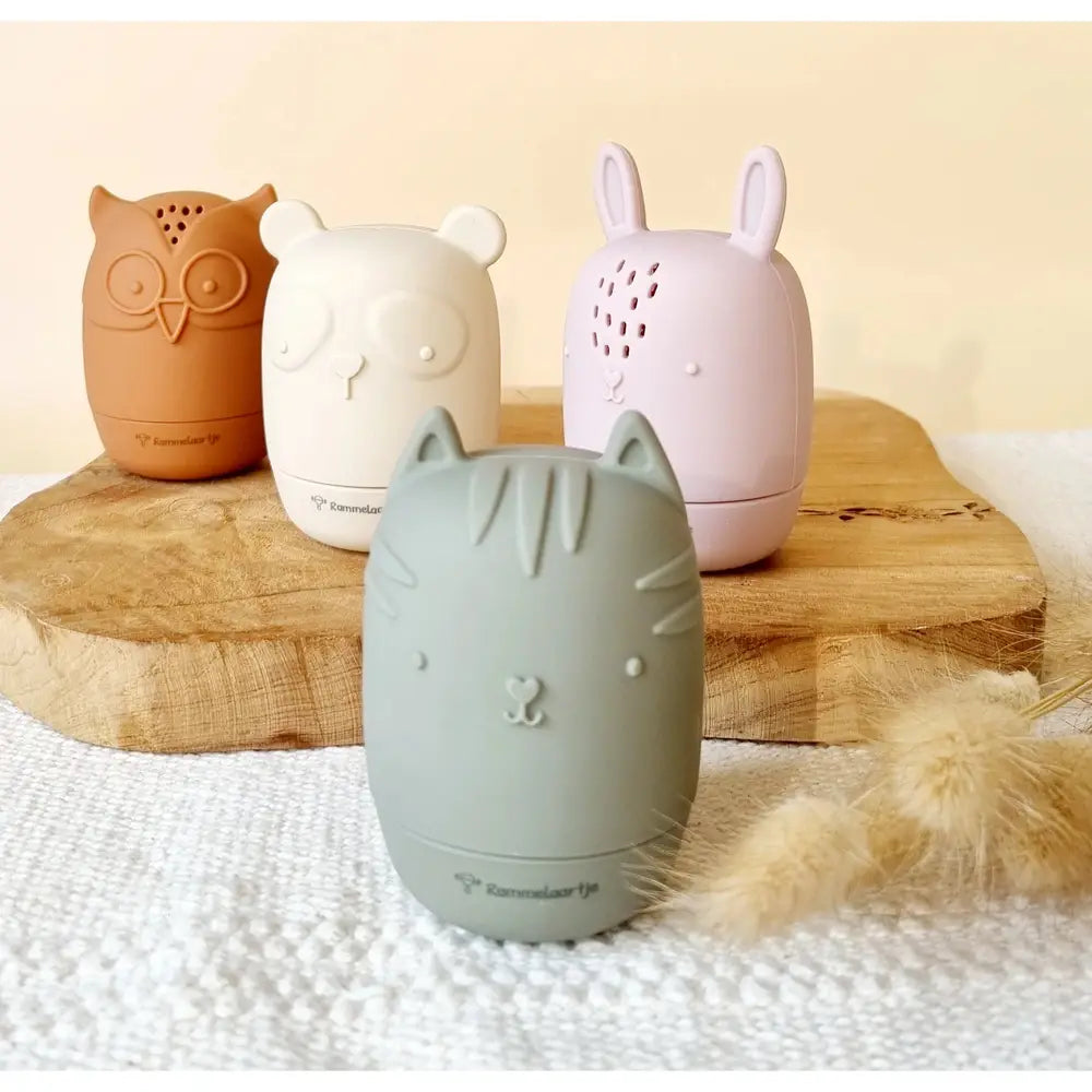 Lot de 4 jouets de bain en silicone - tons terreux