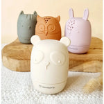 Lot de 4 jouets de bain en silicone - tons terre