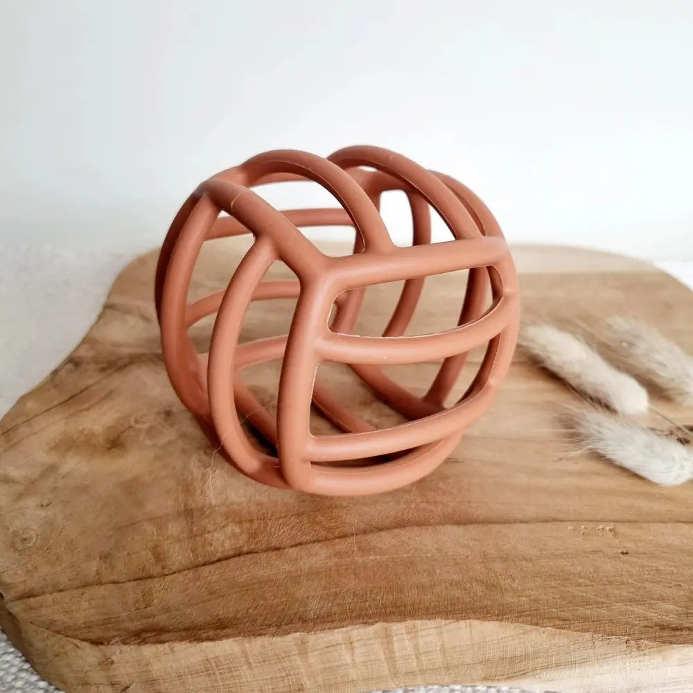 Balle de motricité flexible en silicone - rouille