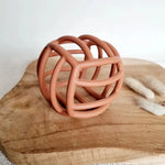 Balle de motricité flexible en silicone - rouille