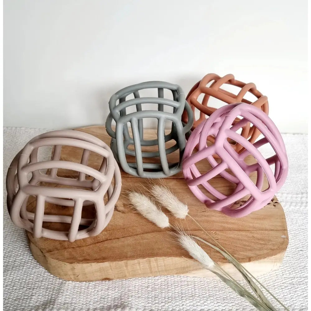 Balle de motricité flexible en silicone - rouille