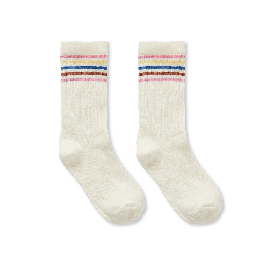 Sproet en Sprout Chaussettes de sport blanc cassé / rose