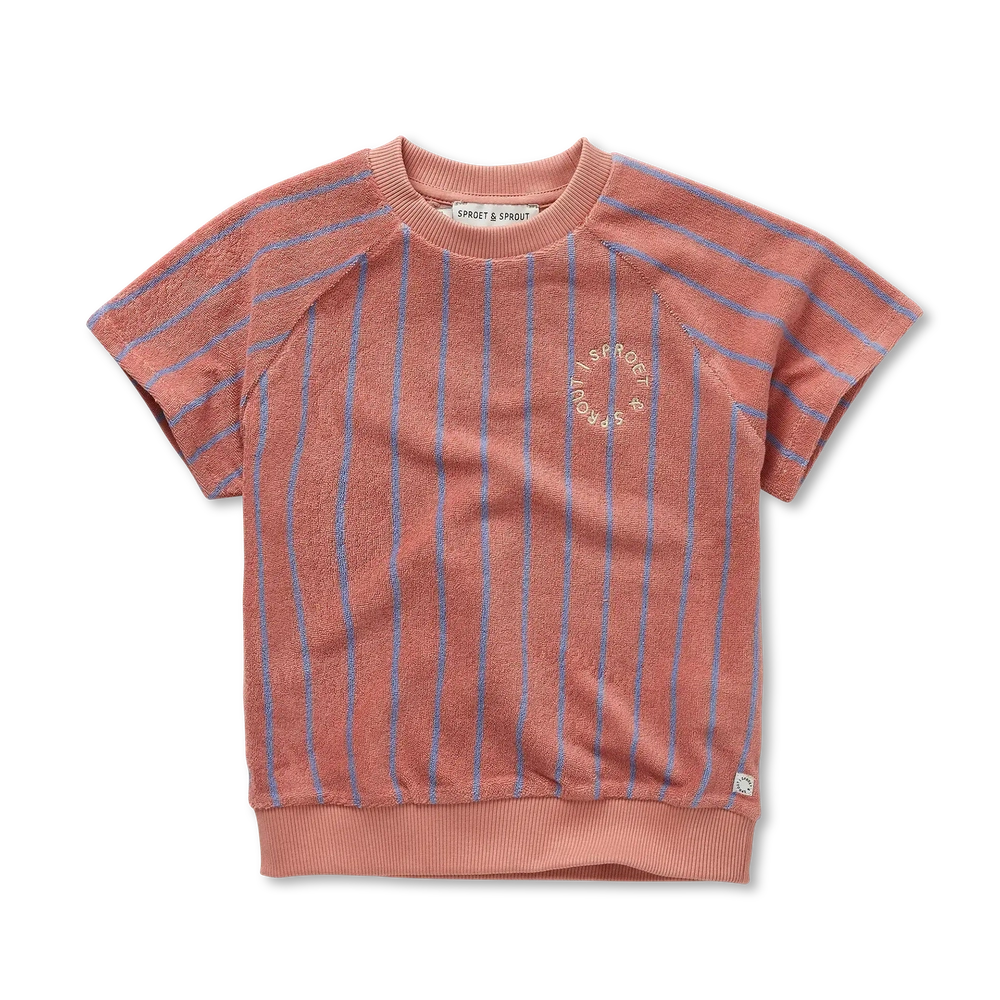 Sproet en Sprout Sweat-shirt raglan à manches courtes Rose Dawn
