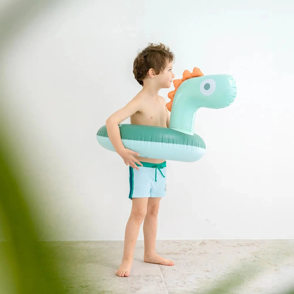 Quut Bouée cheval verte pour enfants – double plaisir aquatique avec style