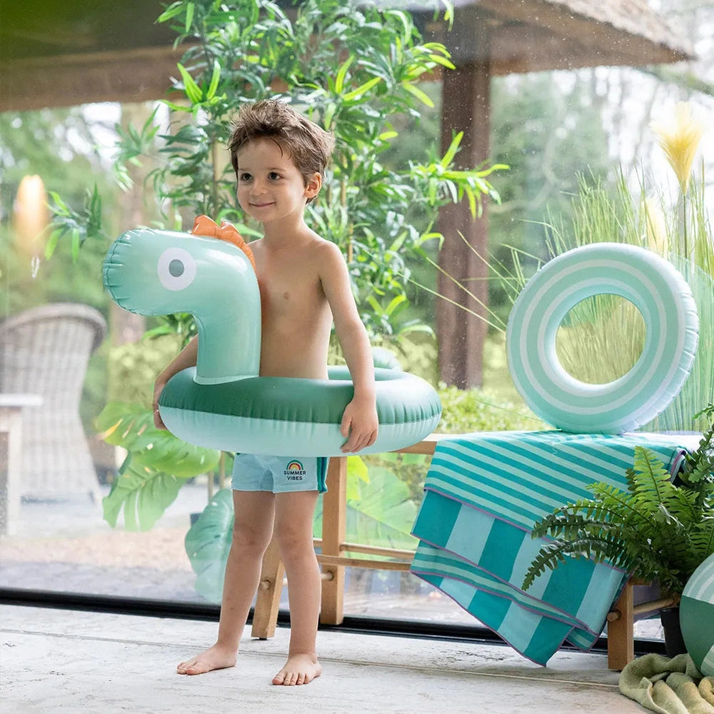 Bouée de natation Quut Cheval Vert pour enfants – Double plaisir aquatique avec style