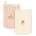 Set de gants de toilette Little Dutch en tissu hydrophile Fairy Garden brodé