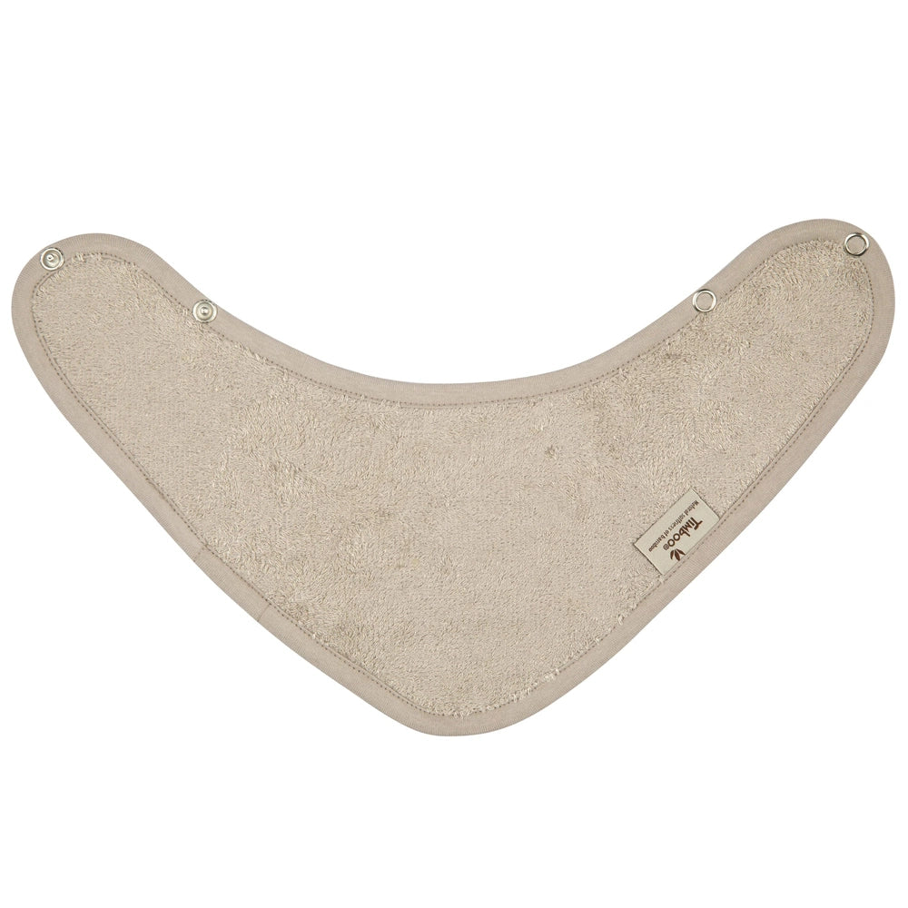 Timboo Bavoir bandana double couche - Gris plume
