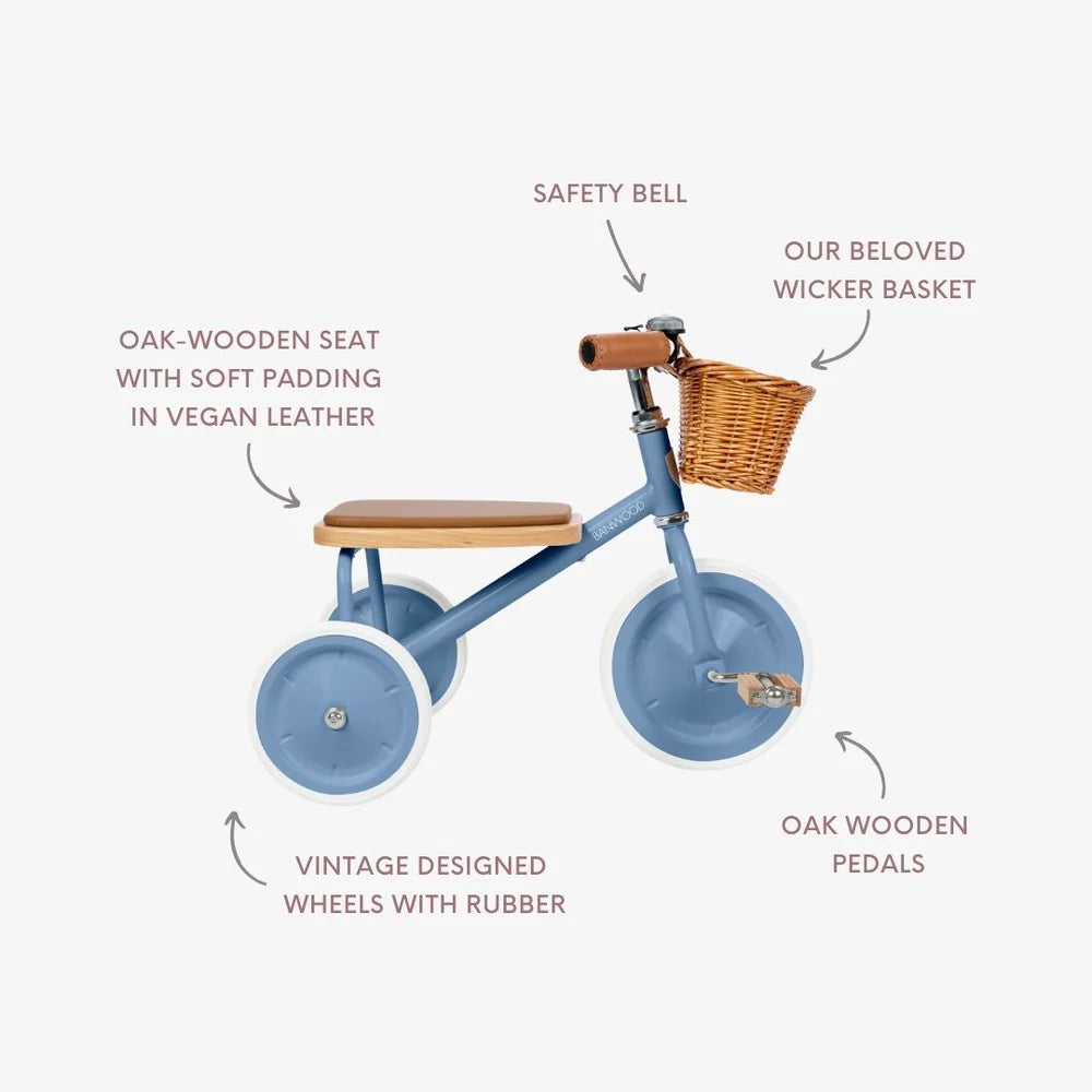 Banwood tricycle vintage - bleu