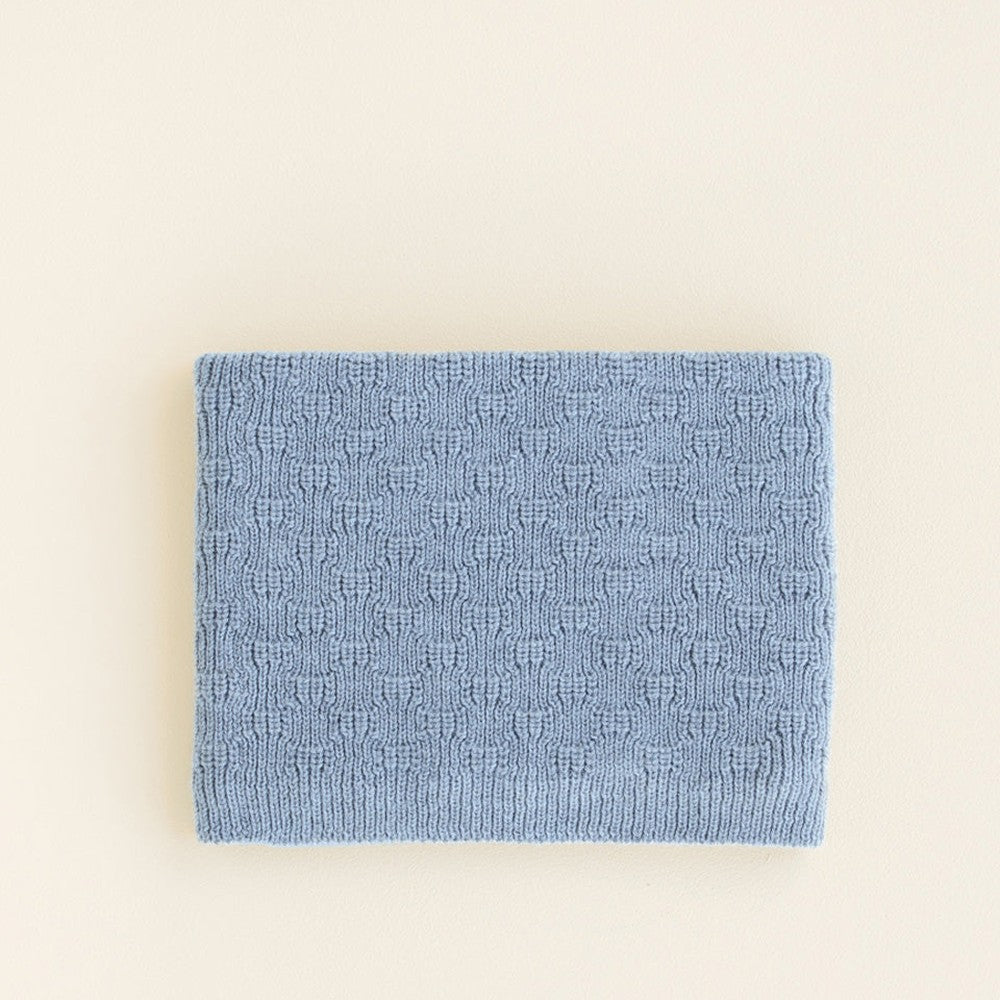 Snood blanc / écharpe tube Gifi bleu clair