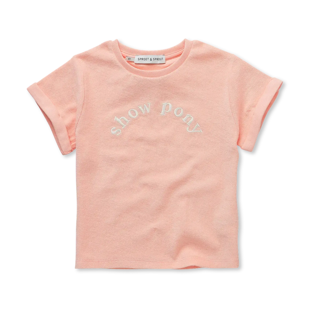 Sproet en Sprout T-shirt en tissu éponge Show Pony