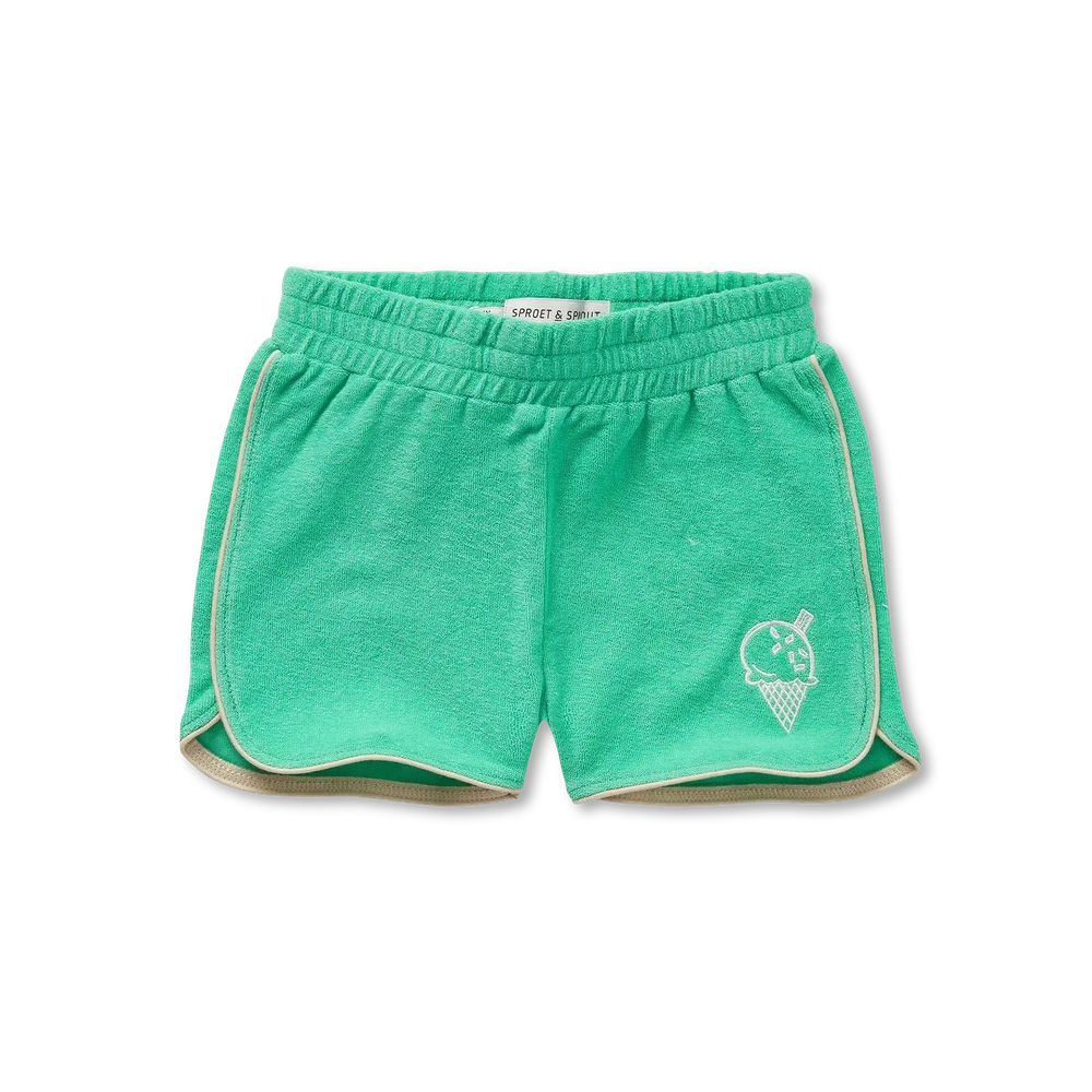 Short de sport en éponge vert Sproet en Sprout