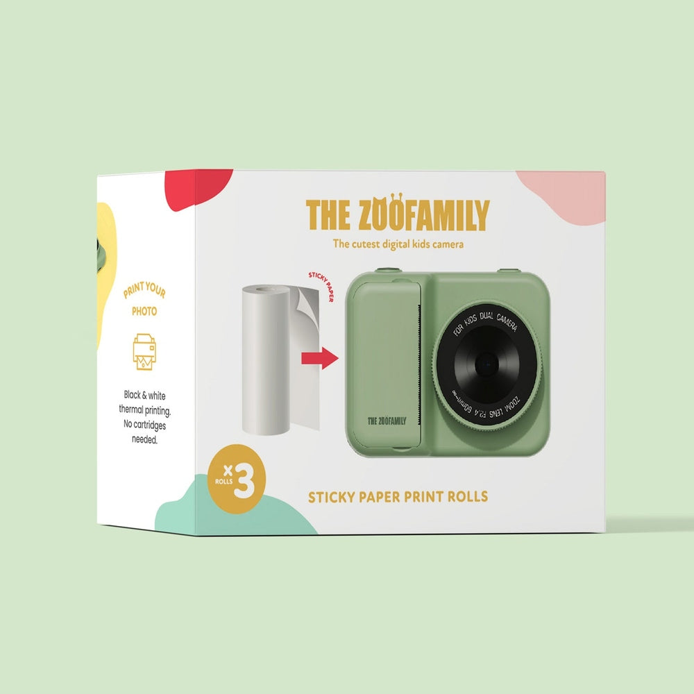 Recharges de rouleaux adhésifs Paper Print Zoofamily x3