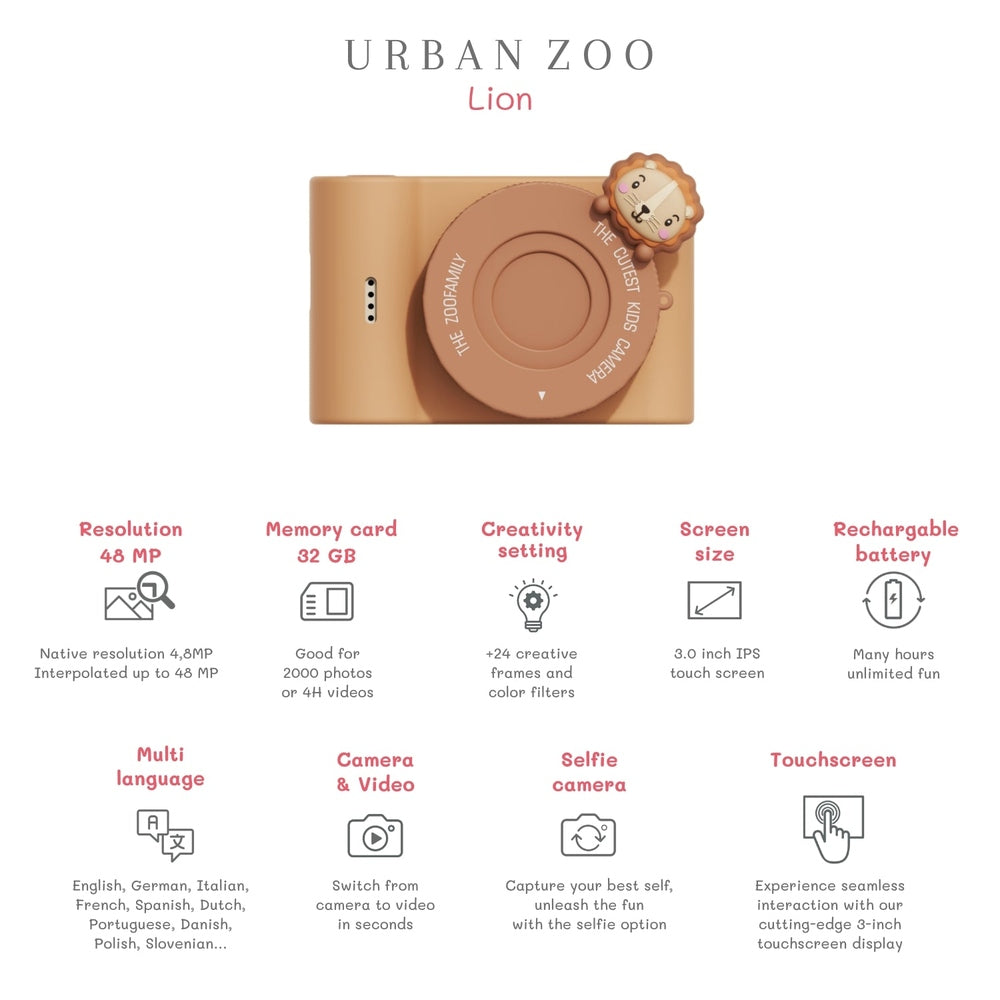 The Zoofamily Urban Zoo - Lion | appareil photo pour enfants