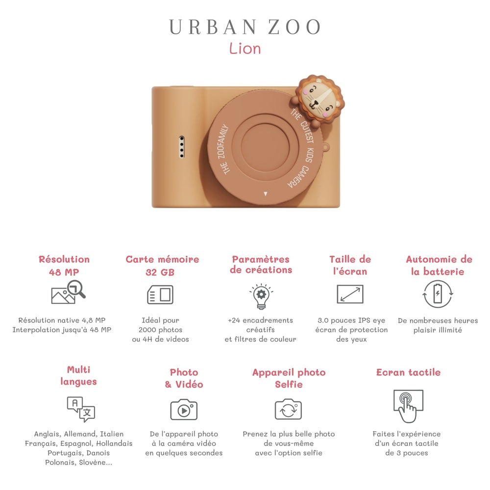 The Zoofamily Urban Zoo - Lion | appareil photo pour enfants