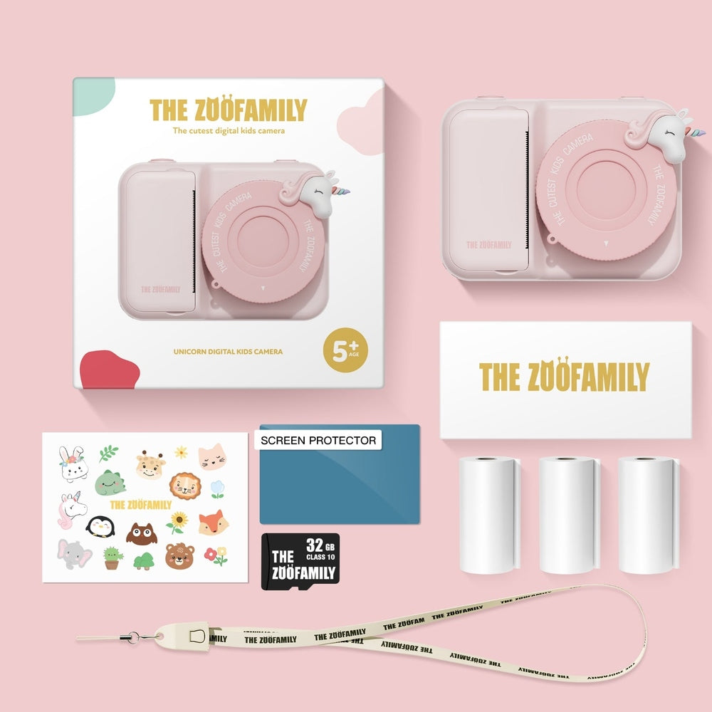 The Zoofamily Zoo Print - Licorne | Appareil photo pour enfants avec impression instantanée