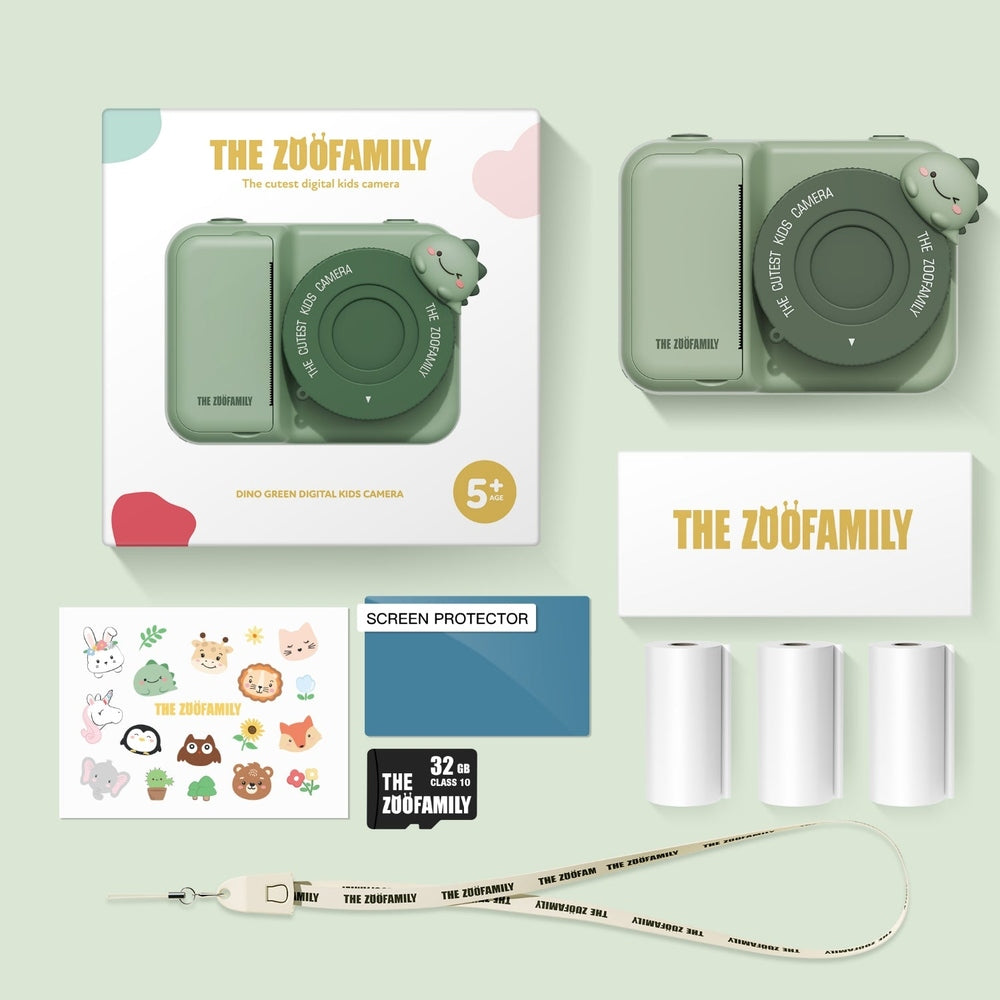 Le Zoofamily Zoo Print - Dino | Appareil photo pour enfants avec impression instantanée