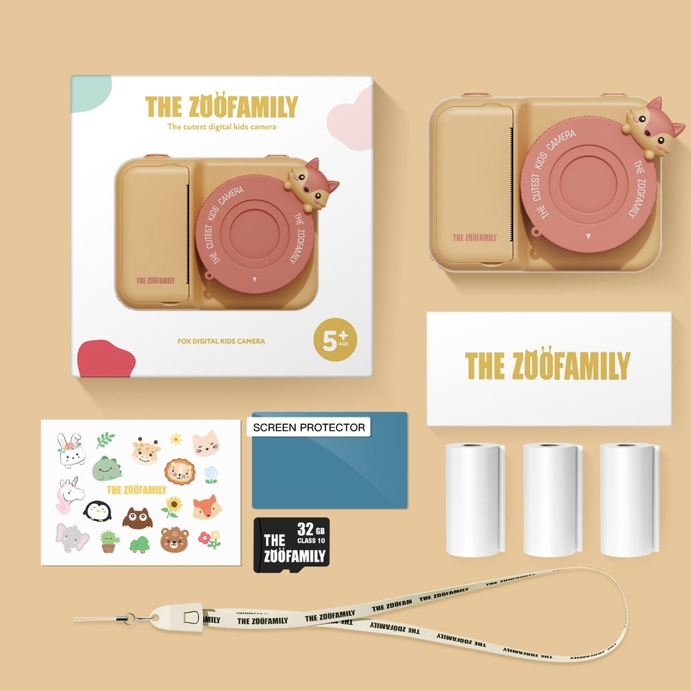 The Zoofamily Zoo Print - Fox | Appareil photo pour enfants avec impression instantanée