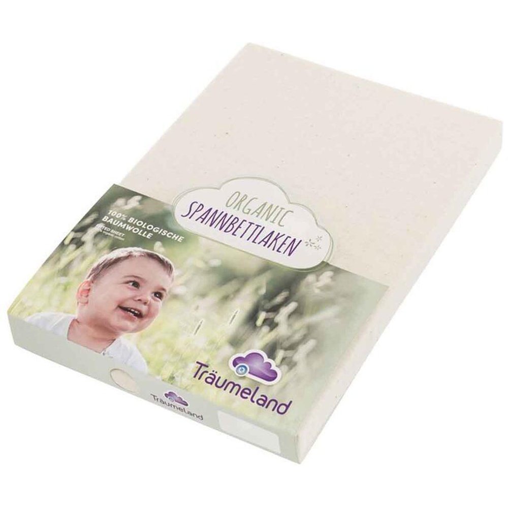 Drap-housse 40x90cm - Coton bio/Blanc cassé
