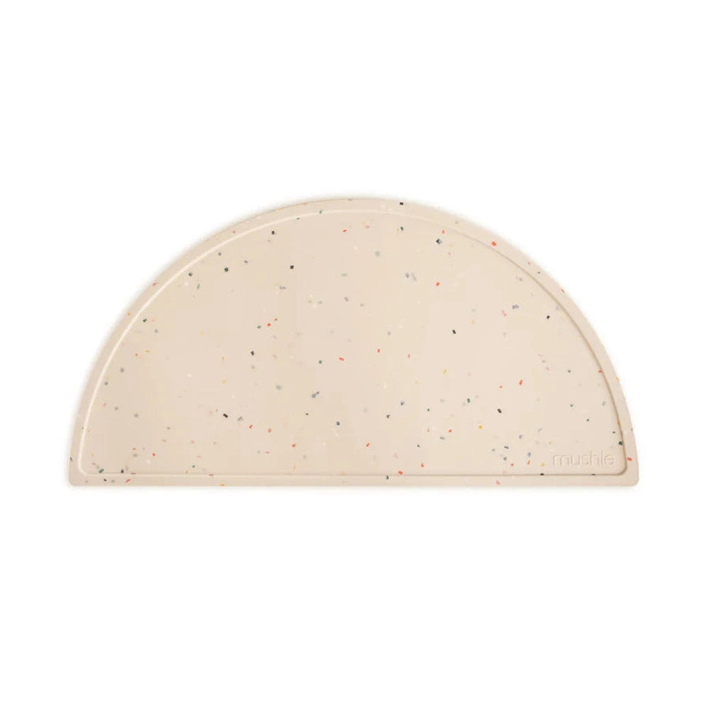 Mushie Set de table en silicone - Confetti vanille