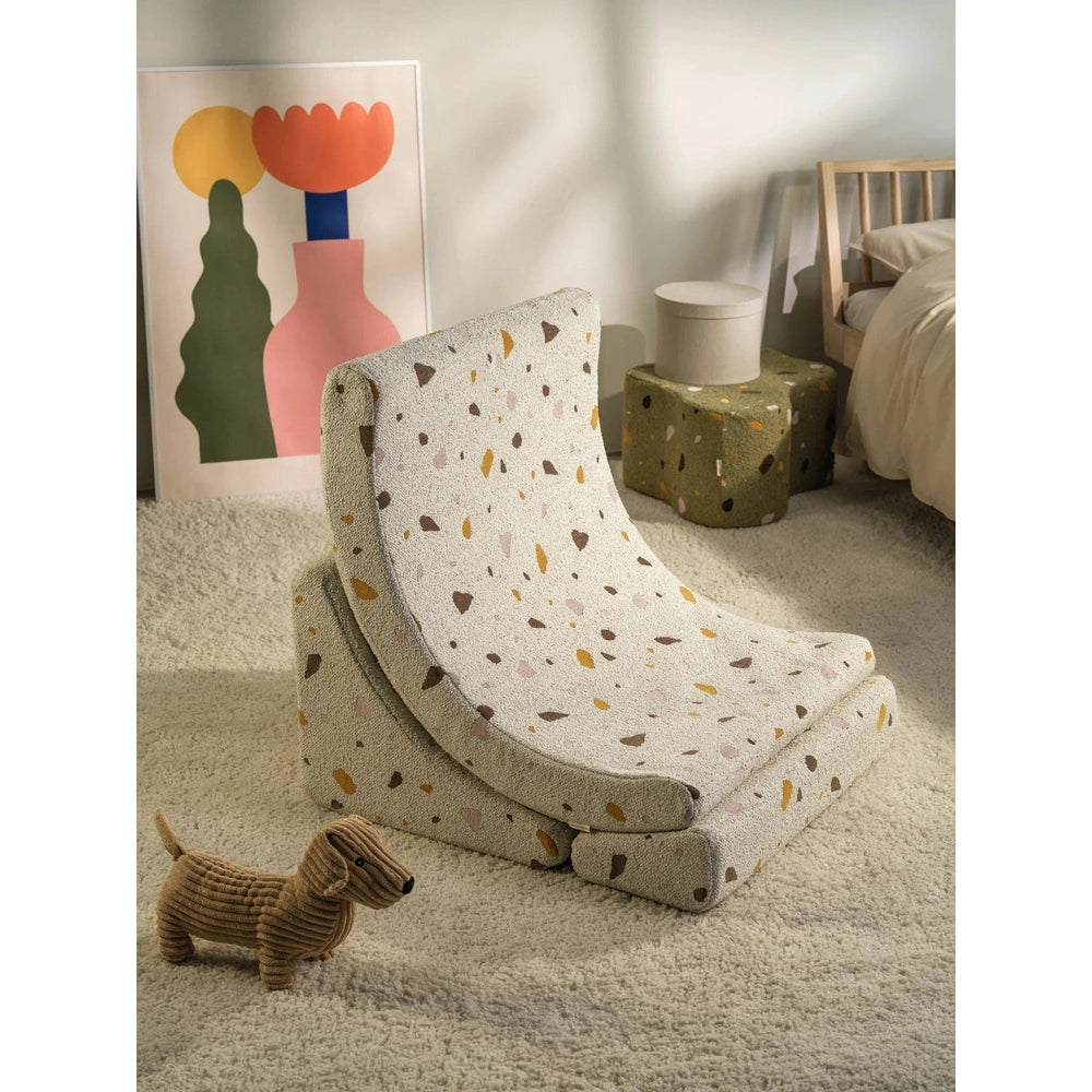 Wigiwama Fauteuil lounge - Moon Chair - Marbre terrazzo
