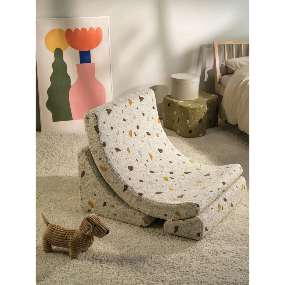 Wigiwama fauteuil lounge - Moon Chair - Marbre terrazzo