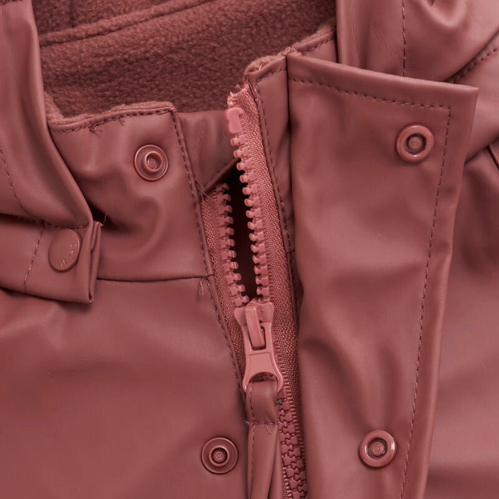 Combinaison de pluie imperméable pour enfants en plastique recyclé et polaire doublée - Apple Butter