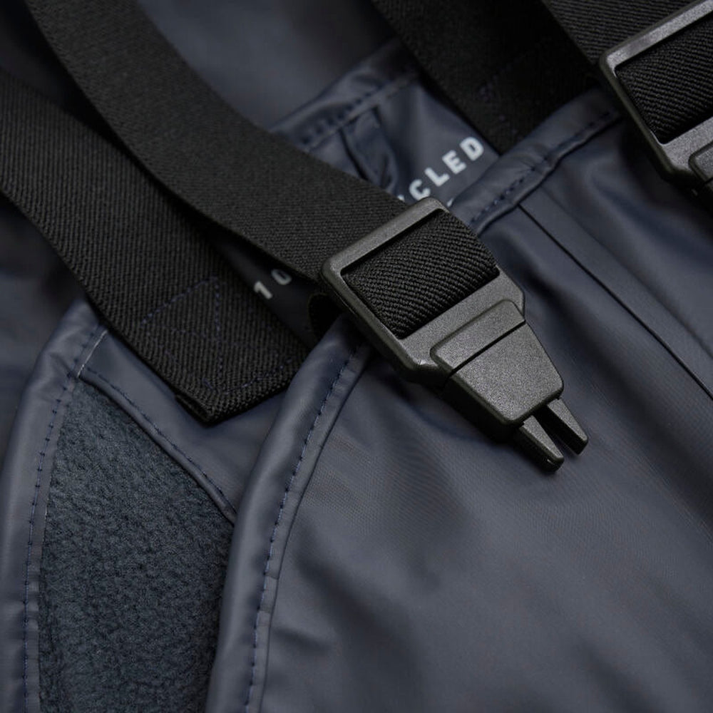 Combinaison de pluie imperméable pour enfants en plastique recyclé - bleu marine foncé
