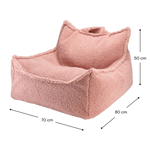 Fauteuil pouf WigiWama - rose goyave