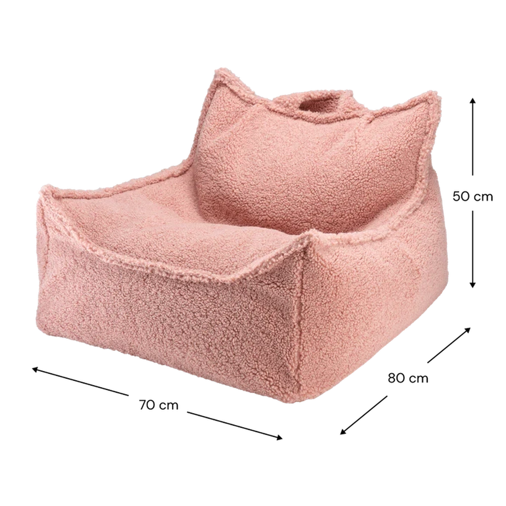 Fauteuil pouf WigiWama - rose goyave