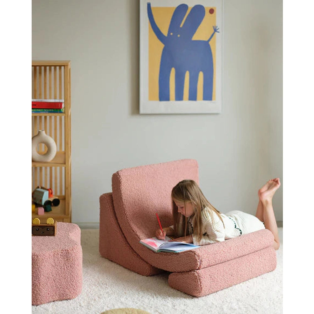 Wigiwama Ligzetel - Fauteuil Moon - Rose goyave
