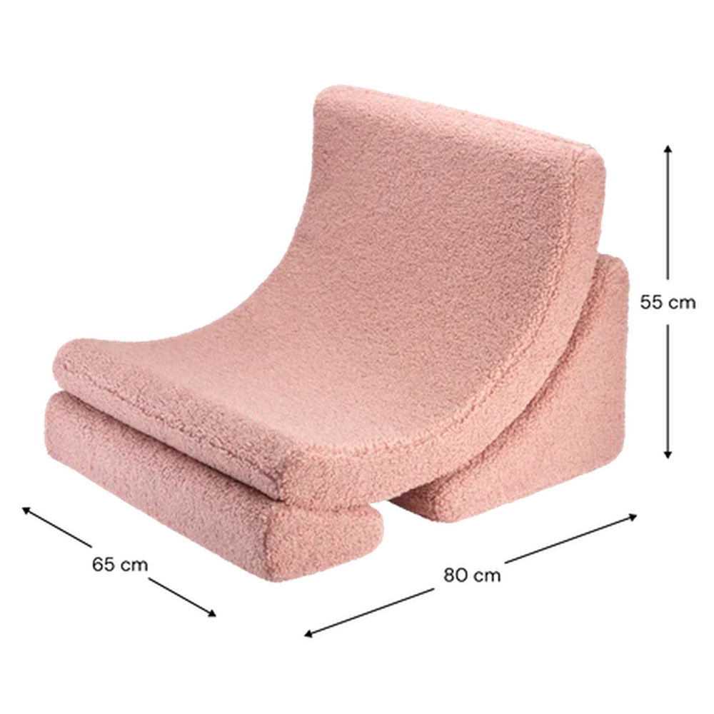Wigiwama fauteuil lounge - Moon Chair - rose goyave