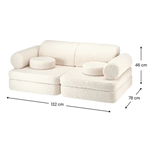 Wigiwama Ensemble de fauteuils - canapé blanc crème
