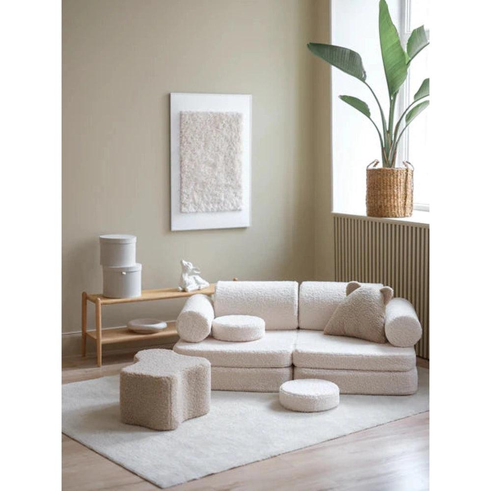 Wigiwama Set de fauteuil - canapé blanc crème