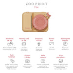 Le Zoofamily Zoo Print - Renard | Appareil photo pour enfants avec impression instantanée