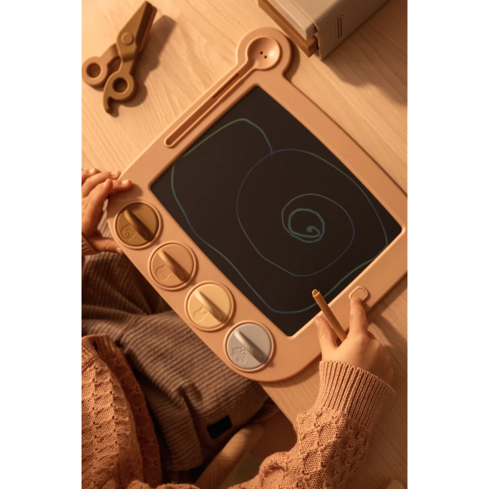 Tablette à dessin LCD Liewood avec tampons - Dove Blue Multimix