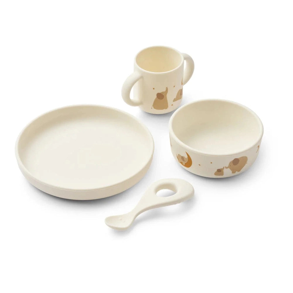 Liewood Service de table - Vivi imprimé - Éléphant / Crème de la crème
