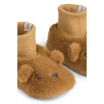 Liewood Beth chausson peluche ours - caramel doré