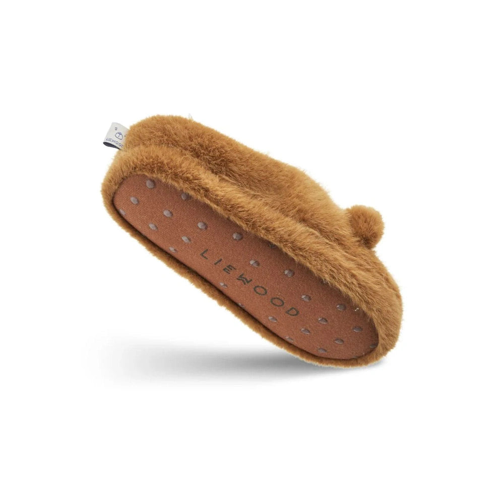 Liewood Aviaja chaussons ourson - caramel doré