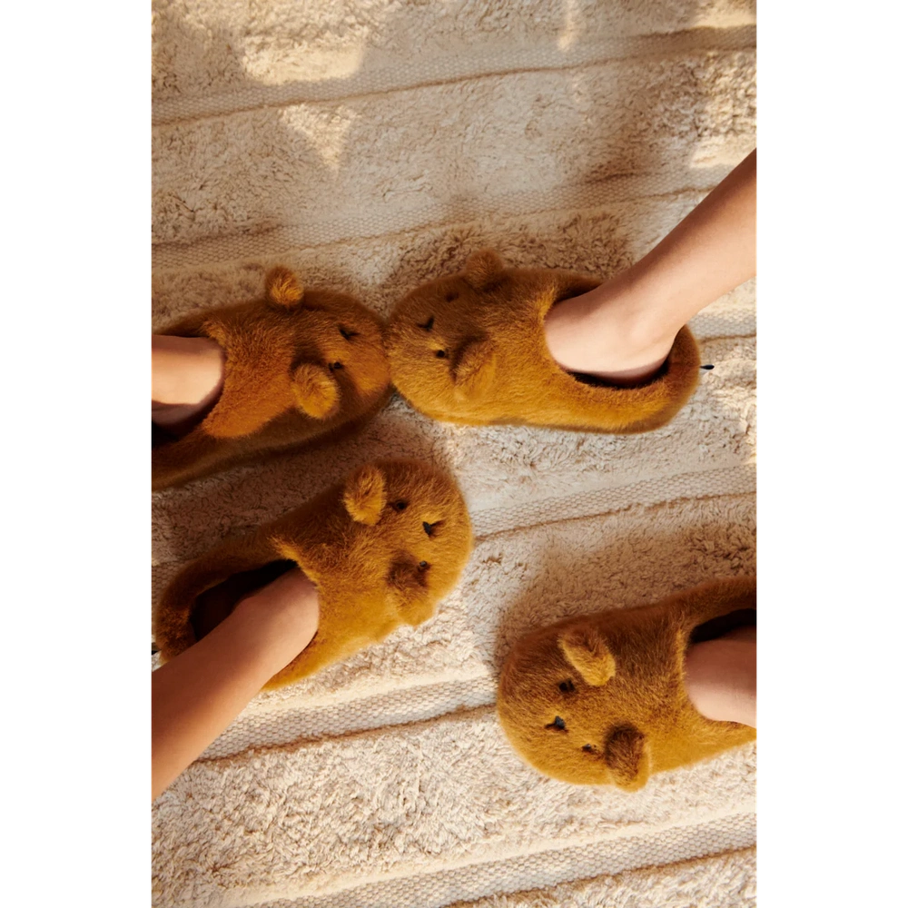 Chaussons ours Liewood Aviaja - caramel doré