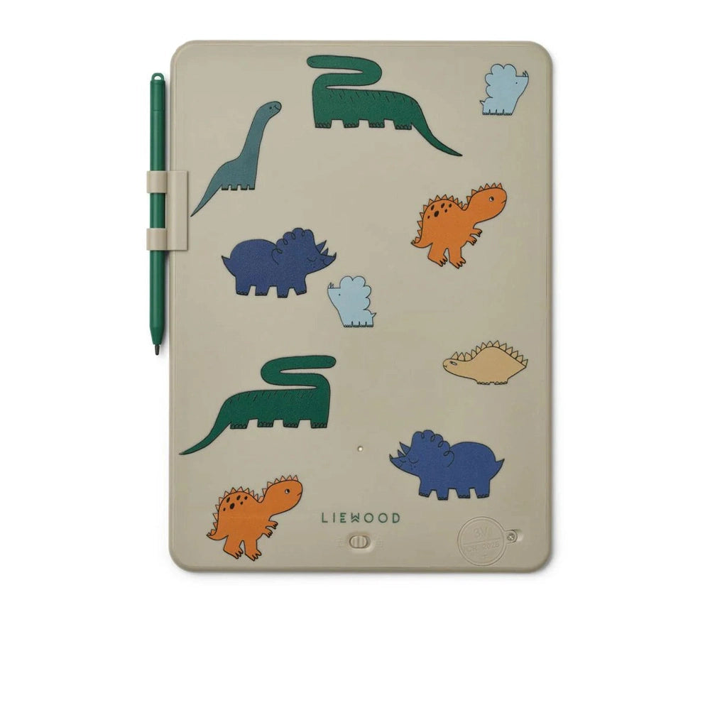 Liewood Zora tablette de dessin magique - dinosaures / brume