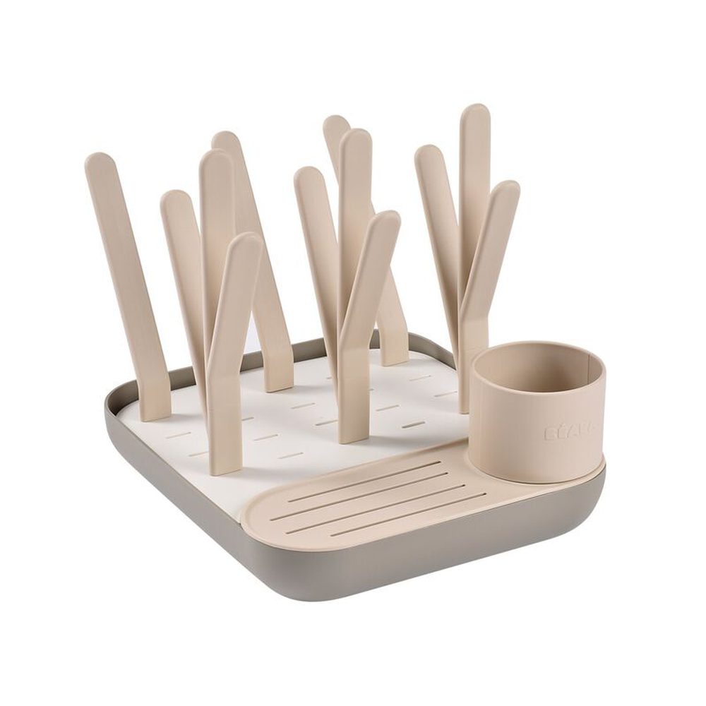 Égouttoir Béaba Clay – modulaire et compact – pour biberons, tétines et accessoires – design éco