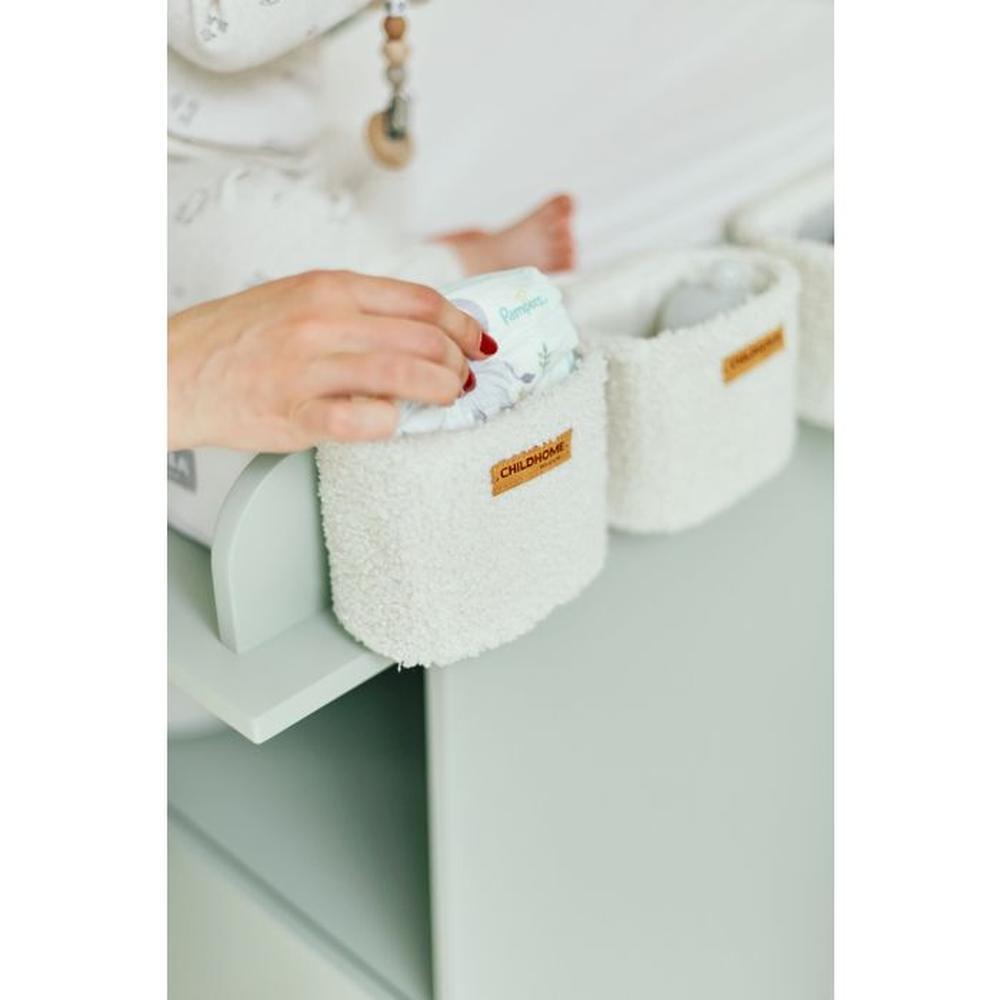 Set de 3 paniers suspendus - 21X14X10cm + 14X10X10cm - Teddy écru