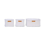 Childhome Set de 3 paniers suspendus - 21X14X10cm + 14X10X10cm - Teddy écru