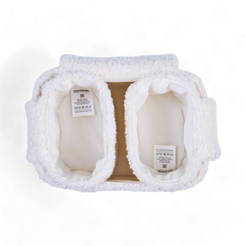 Childhome Set de 3 paniers suspendus - 21X14X10cm + 14X10X10cm - Teddy écru
