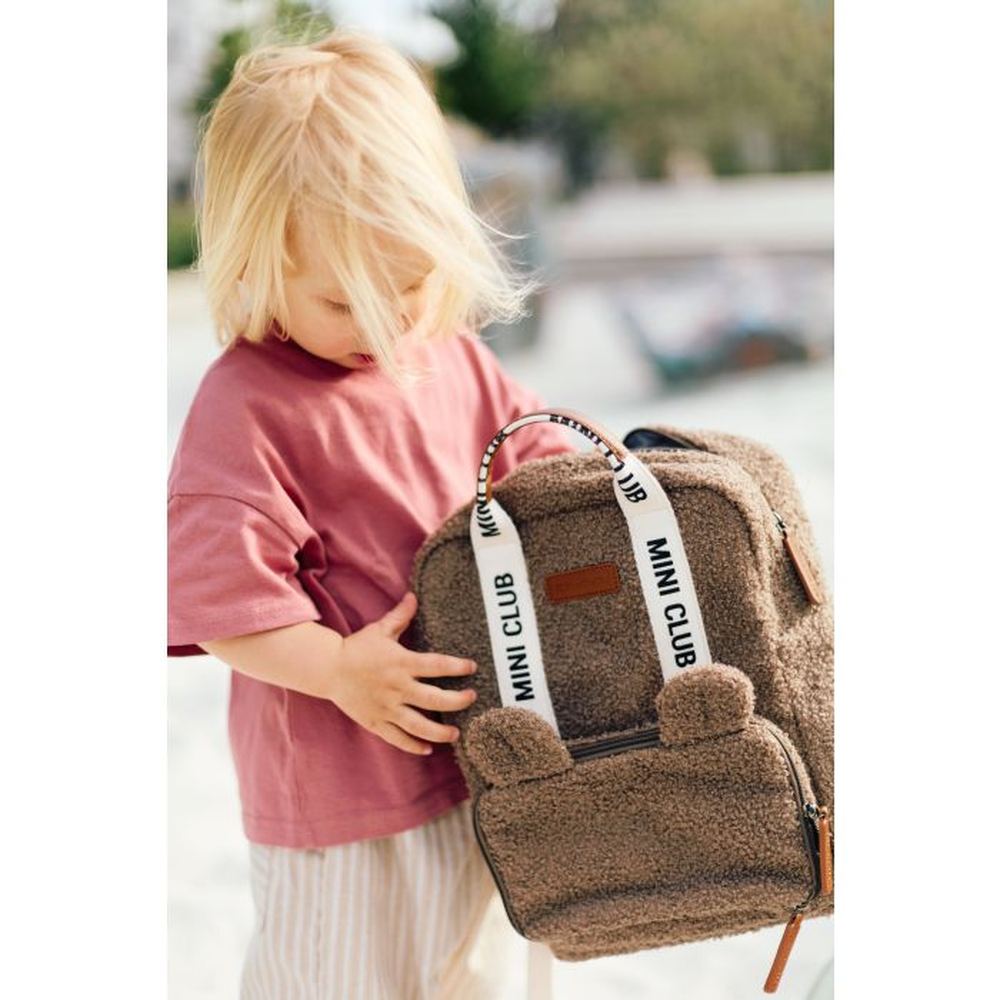 Sac à dos Childhome Mini Club - teddy doux brun