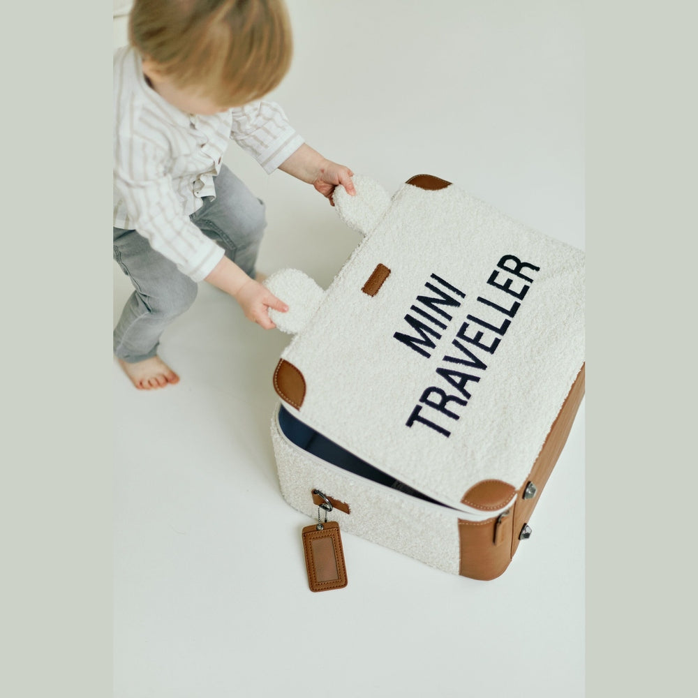 Childhome Mini Traveller valise enfant - Teddy écru