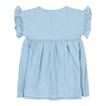 Robe en denim à manches courtes