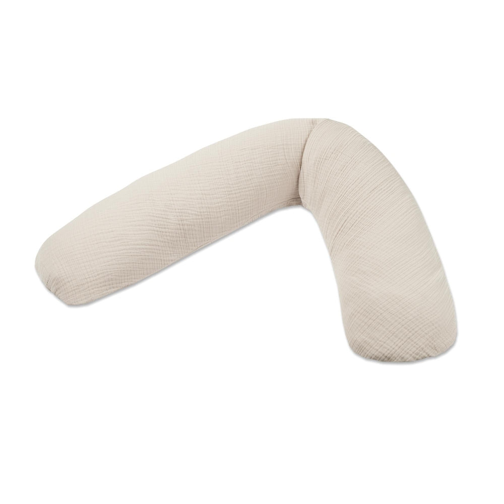 Theraline Coussin d’allaitement/coussin de grossesse - Original mousseline beige sable