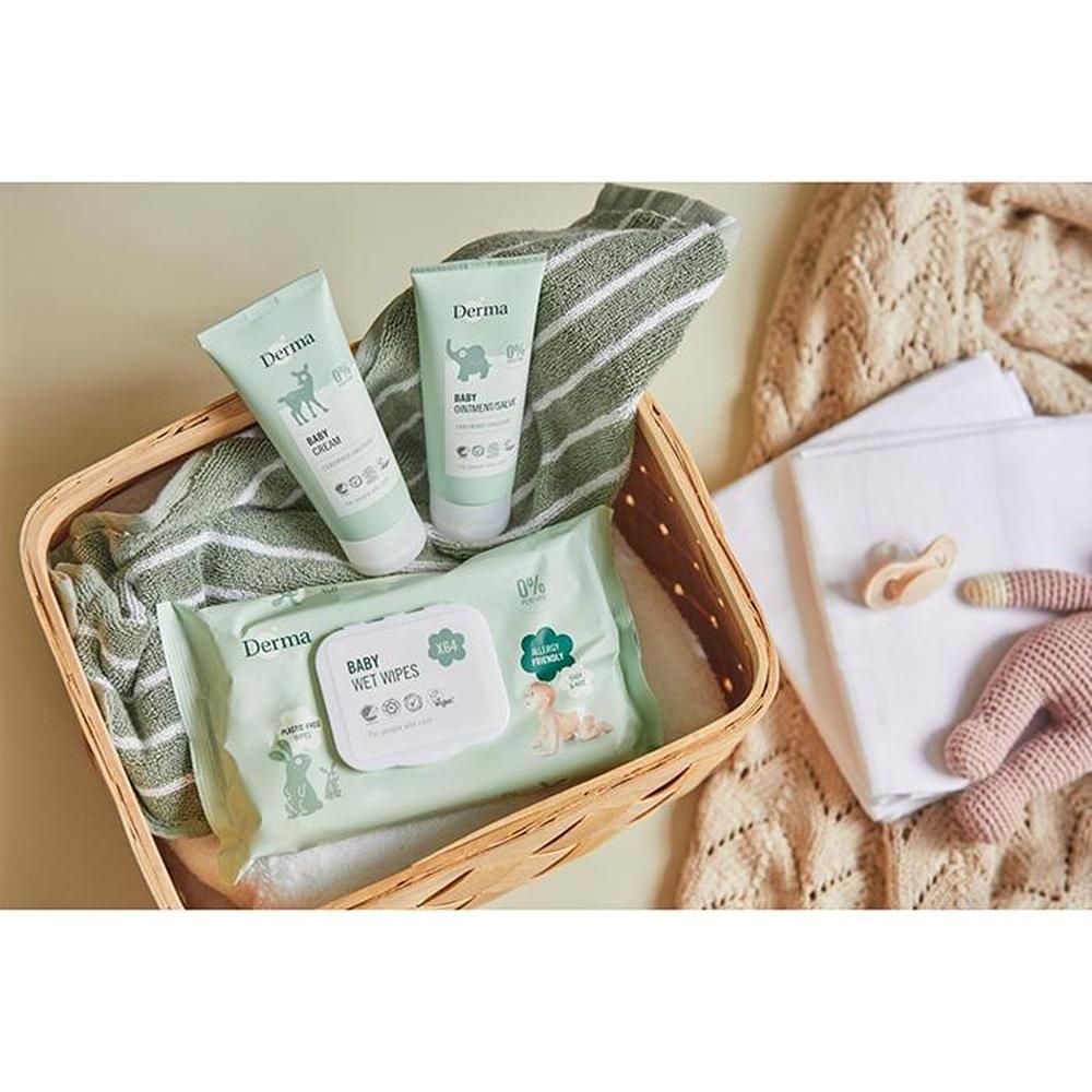 Lingettes humides Derma sans parfum - 64 pièces